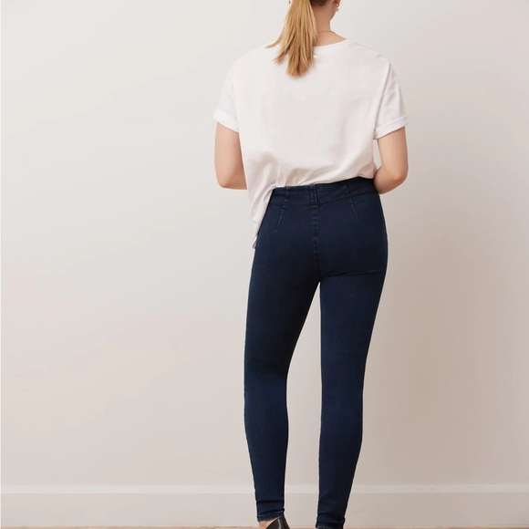 Yoga Jeans Rachel Skinny Pull On Jeans in Nautical Blue - Picture 6 of 6